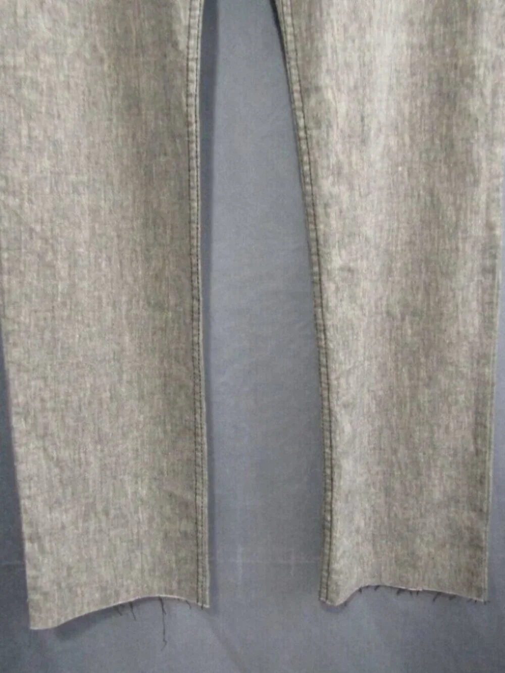 Levis Linen Cotton Blend Pants Mens 31 Measure 33 x 29 Black Beige Raw Hem New